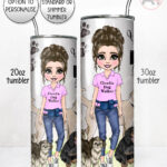 personalised world's best dog walker lady 20oz tumbler gift
