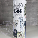 personalised world's best dog walker lady 20oz tumbler gift