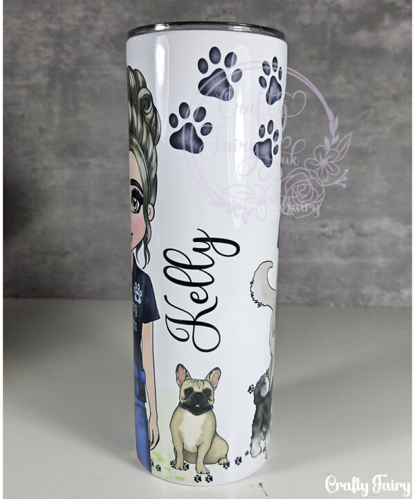 personalised world's best dog walker lady 20oz tumbler gift