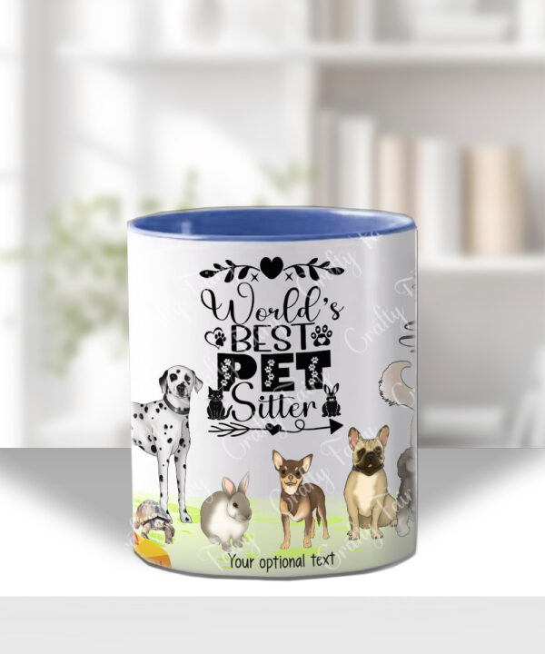 personalised world's best pet sitter lady mug gift