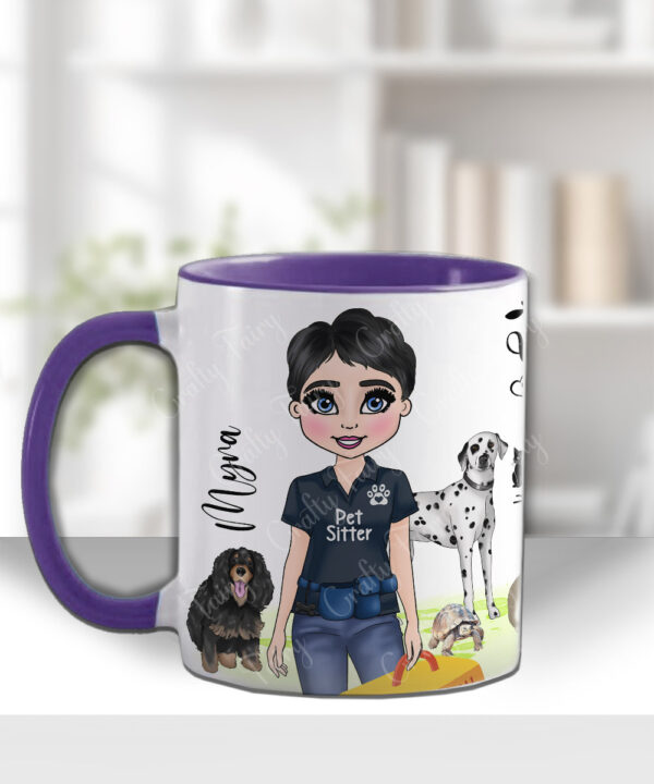 personalised world's best pet sitter lady mug gift