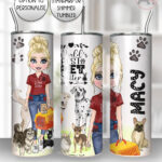 personalised world's best pet sitter lady 20oz tumbler gift