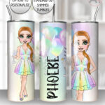 personalised lady unicorn lover birthday tumbler