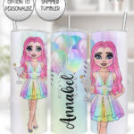 personalised lady unicorn lover birthday tumbler