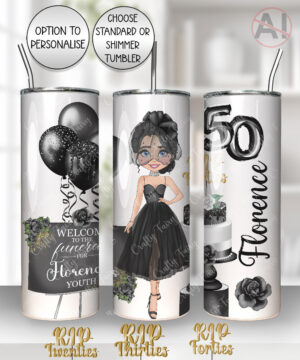 personalised funeral for my youth lady's 30th 40th 50th 20oz tumbler