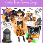 personalised haunted halloween cocktail birthday card v1