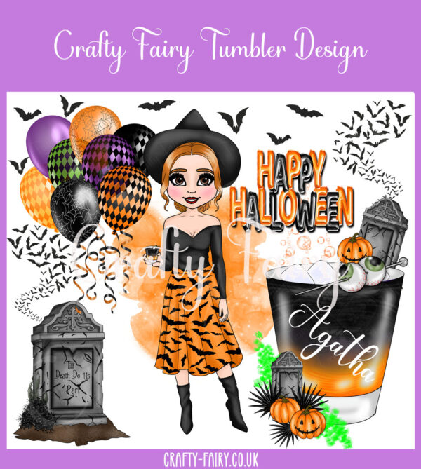 personalised haunted halloween cocktail birthday card v1