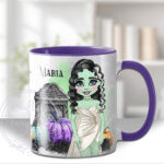 personalised frankenstein's bride lady halloween mug gift
