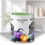 personalised frankenstein's bride lady halloween mug gift
