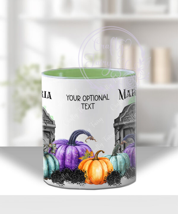 personalised frankenstein's bride lady halloween mug gift