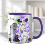 personalised zombie bride lady halloween mug gift