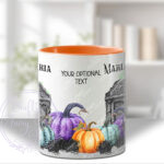 personalised zombie bride lady halloween mug gift