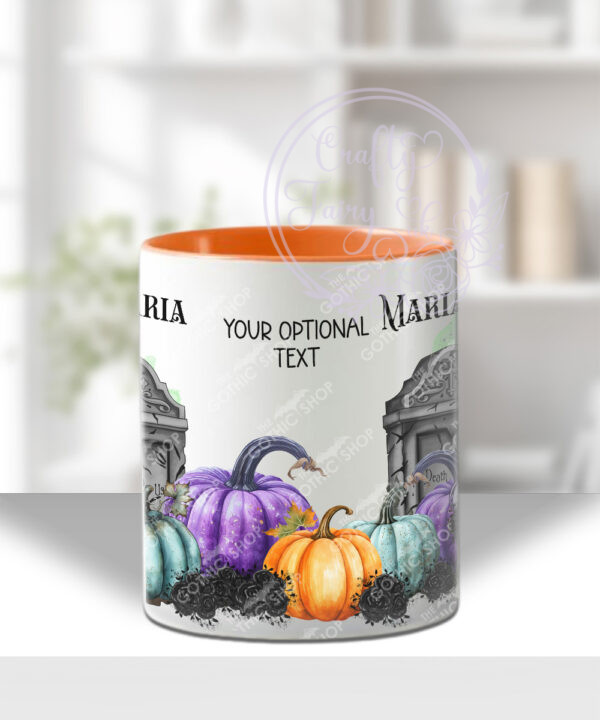 personalised zombie bride lady halloween mug gift