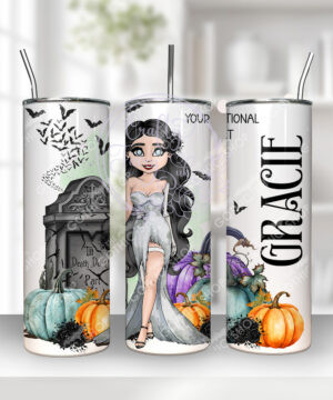 personalised zombie bride lady halloween 20oz tumbler gift
