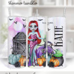 personalised stitched up sally lady halloween 20oz tumbler gift