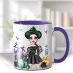 personalised ella pumpkin wicked witch halloween mug gift