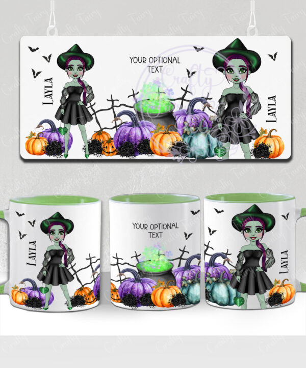 personalised ella pumpkin wicked witch halloween mug gift