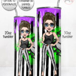 personalised juice of beetles slime & lady striped 20oz halloween tumbler