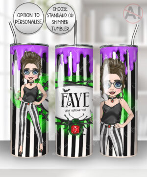 personalised juice of beetles slime & lady striped 20oz halloween tumbler