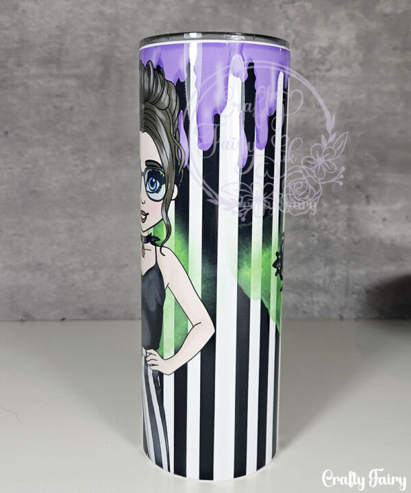 personalised juice of beetles slime & lady striped 20oz halloween tumbler