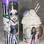 personalised juice of beetles slime & lady striped 20oz halloween tumbler