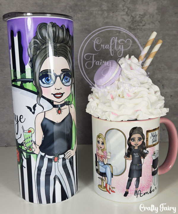 personalised juice of beetles slime & lady striped 20oz halloween tumbler