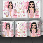 Personalised Mug For Girl Who Loves Pink & Makeup