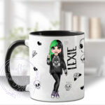 personalised edgy goth emo teen girl mug gift