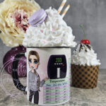 personalised air fryer queen lady with conversion chart mug gift