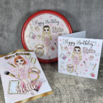 Personalised Love Makeup Lady & Pink Cosmetics Sweet Crisp Party Favour Gift Bag