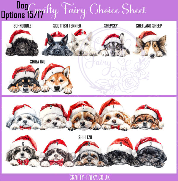 personalised dog in santa hat banner christmas mug gift