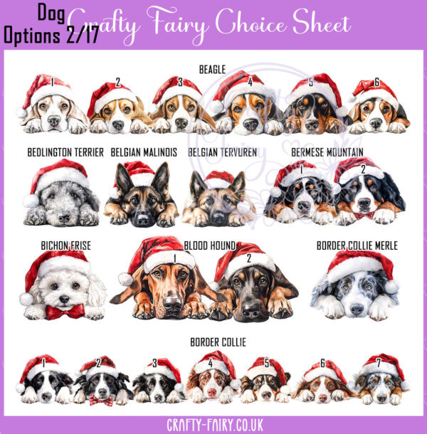personalised dog in santa hat banner christmas mug gift