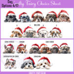 personalised dog in santa hat banner christmas mug gift