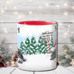 personalised dog in santa hat christmas mug gift lots of dog breeds