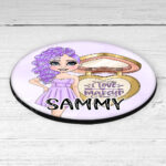 personalised love makeup lady & lilac cosmetics coaster gift