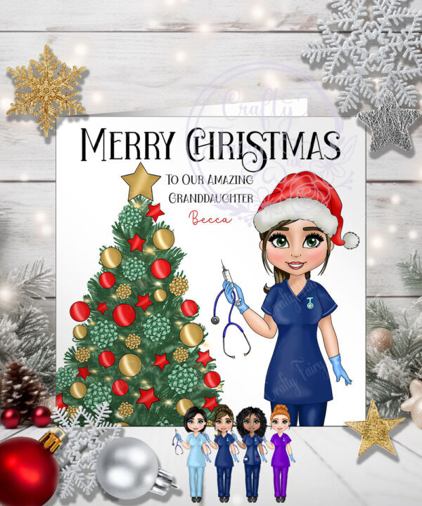 Personalised Nurse Christmas Card