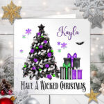 Personalised Skull Tree Wicked Christmas Card
