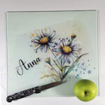personalised colourful icecream cones glass chopping board medium 28x30cm (copy)