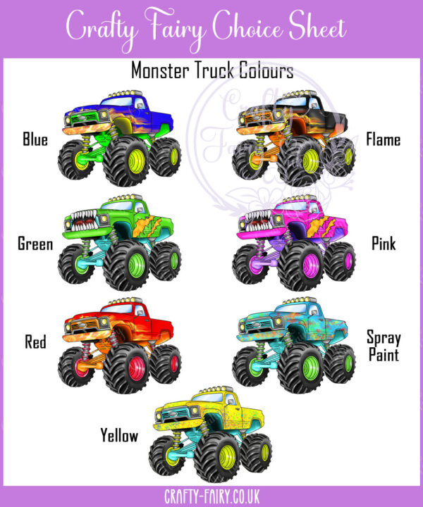 personalised monster truck birthday card for grandson son