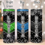 personalised cheerleader glitter 600ml 20oz straight tumbler