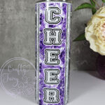 personalised cheerleader glitter 600ml 20oz straight tumbler