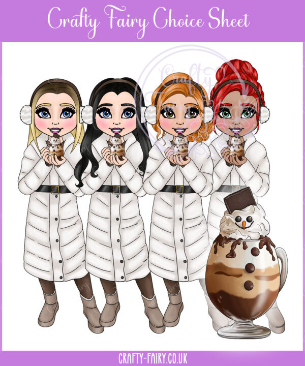 personalised lady with snowman hot chocolate christmas mug gift