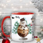 personalised chelsea tracksuit girl with snowman hot chocolate christmas mug gift