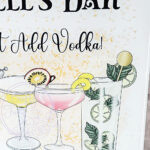 personalised vodka cocktails glass chopping board or worktop protector medium 28x30cm