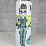 personalised female paramedic & ambulance straight 20oz tumbler v2