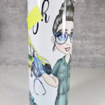 personalised female paramedic & ambulance straight 20oz tumbler v2