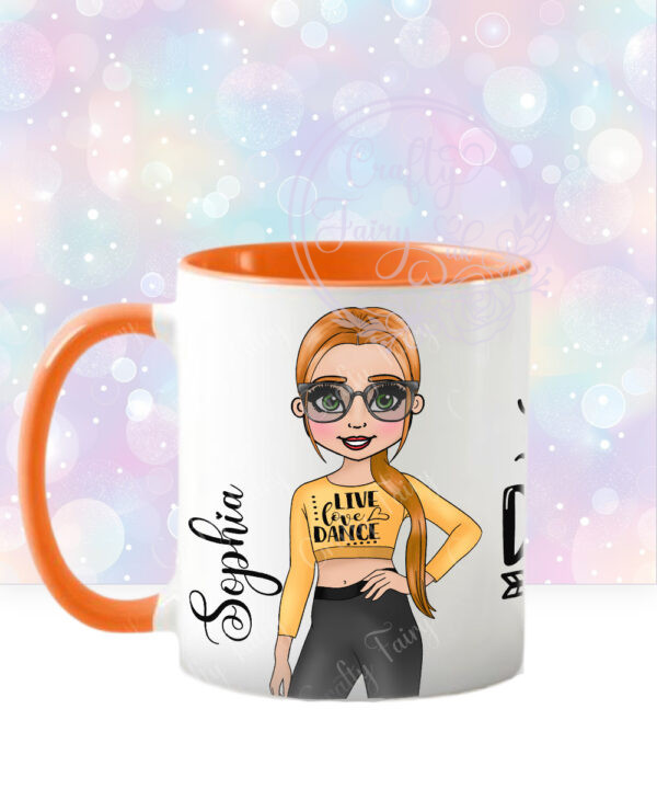 personalised teen tween dancer ceramic mug