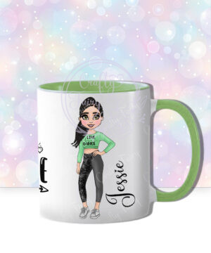 personalised teen tween dancer ceramic mug