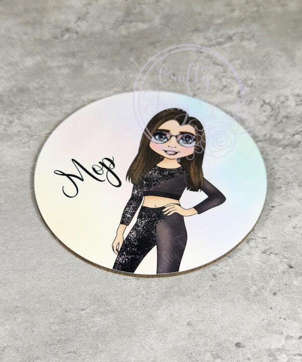 personalised teen tween dancer coaster gift