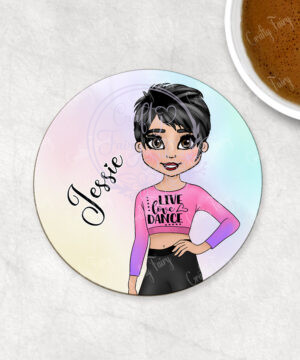 personalised teen tween dancer coaster gift